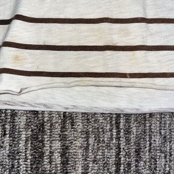 Women’s Grunge Crop‎ Top T Shirt Size Small Brown Zebra Graphic Stripe Stains - Picture 2 of 6
